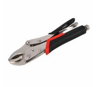 Locking Pliers Mole Grips Heavy Duty Adjustable C Type Curved Jaw Self Lock Pliers for Electrical Pipeline Automobile Maintenance Black red (10" 250mm)