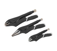 Locking Pliers Set 3pc Quick Release - Black Series - Sealey AK6863B New