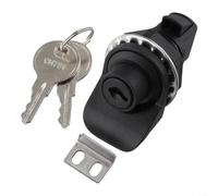 Locking Push Button Latch Duty & Plastic for Marine Boat Radio Box - Keyless Glove Box Lock Camper Van RV Cupboard Tool Box Secure Flush Mount Black