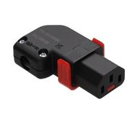 Locking Right Angled IEC C13 LSZH Low Smoke Rewireable Kettle Lead Plug End