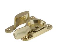 Locking Sash Fitch Fastener - Polished Brass
