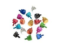 Locking screws, 5Pcs 6#-32 * 6 Aluminum Alloy Knurled Thumb Screws Computer Case Side Panel Hard Disk Hand Screw(Purple)