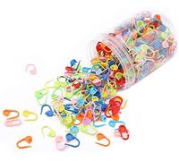 Locking Stitch Markers, 500Pcs Assorted Colors 21mm Plastic Safety Pins for Crochet Knitting Crafting DIY Projects Reusable Stitch Counters for Knitters and Crocheters
