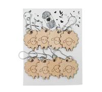 Locking Stitches Markers - Wooden Indicators, 8pcs Crochet Notion Kit| Adorable DIY Accessory with Workshop Table Scene Yarn Craft Handicraft Pattern Projects for Knitting and Crocheting