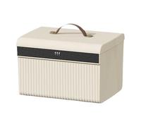 Locking Storage Box - Storage Bin with Combination Lock - Double Layer Bin Desk Decor for Cash Wallet Passport Personal Items Home Apartment Office Organization