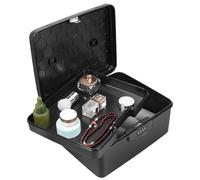 Locking Storage Container 7L Large Medication Lockable Container with Built in Removable Tray Lockable Box with Code Multipurpose Privacy Box for Medicine, Food, Phone, Office Documents Safety(black)