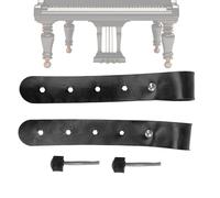 Locking Straps for Keyboard and Piano Stands, 2 Pieces of Adjustable PU Leather Fixing Straps - Safety Straps for Electric Keyboards, for Performances, Classes, Practice at Home, It