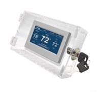 Locking Thermostat Cover for Non-Programmable Thermostats, Anti-Tamper Protection Box with 2 Keys, ABS Material, for Easy Install via Drill or, for Home