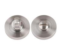 Locking Thumb Turn And Release Handle Set For Bathroom Door - 50mm Satin Chrome