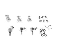 Locking Tuner for Guitars, Locking String Tuning Pegs, Chrome Finish, Zinc Alloy, Easy Installation for Acoustic Guitar (6R with Lock GC401P)