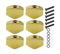 Locking Tuners - 0.71 Inches Guitar Tuning Pegs | Chrome Machine Heads - Acoustic String Keys - 6 Piece Metal Set, Stable Gear Mechanism For Electric And Classical Maintenance At Home.