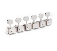 Locking Vintage Oval Knob 6-In-Line Tuners, Nickel