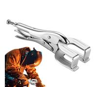 Locking Welding Pliers, Adjustable Grip Clamp, Heavy Duty Vise Action with Precision Fixing System Function, Reinforced Metal Body Build, Compact Mechanical Design Style, Repair Tool for Grinding