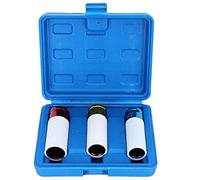 Locking Wheel Hub Protection Sleeve Nut Sockets, Wheel Nut Sockets Set, Thin Wall Auxiliary Disassembly Tool with Aluminum Alloy for 17mm 19mm 21mm Hub Screens, Compatible with Imp