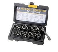 Locking Wheel Lug Nut Removal Tool Set Stud Bolt Impact Twist Socket Extractor