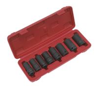 Locking Wheel Nut Removal Set 8pc 1/2"Sq Drive - Sealey SX202 New