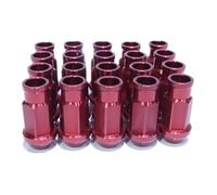 Locking Wheel Nuts Compatible With Mitsubishi Aluminium Wheel Lug Nuts Screw Hub Bolts Lug Nuts M12 X 1.25MM M12 X 1.5MM 50MM(Red,M12x1.5)