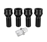 Locking Wheel Nuts,Wheel Nuts 4pcs/set M14 X 1.25 Wheel Hub Locking Bolts Lug Nut Anti-theft Screw With Key Fit use for BMW R50 R52 R53 1 2 3 4 5 6 7 Series For Mini