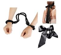 LOCKISH Handcuffs Adult Bedroom,Handcuff and Blindfold Set,2 Pcs Bondsge Kits,Blind fold Sleep for Sleeping Game,Black