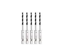 LOCKLGFMCZ 5/7Pcs Hexagonal Handle Three Point Woodworking Drill Metal Kit Countersink For Wood And Drilling 3/4/5/6/7/8/10mm drill bit(Groen)