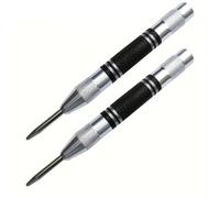 LOCKLGFMCZ Auto Center Puncher Hole Marker Wood Metal Steel Spring Load Drill Locator Heavy Duty Punch Carpentry Automatic Hand Tool Watch repair tools(Center Punch 2pc)