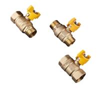 LOCKLGFMCZ Brass Gas Ball Valve Internal External Thread Shut Off DN15 DN20 DN25 Butterfly Handle Heavy Duty For Industrial Use Válvula de bola roscada.(G1-2-DN15,M-M)