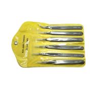 LOCKLGFMCZ ESD Stainless Steel Tweezers 6Pcs Set Precision Maintenance Industrial Repair Curved Tool Home Working Model Making Hand Watch Repair Tools(ESD 6Pcs Set)