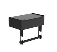 LOCKLGFMCZ Toilet Paper Holder with Shelf - Flushable Wipes, Dispenser, and Storage Space Fits Any Bathroom, Hides Your Wet Stainless Steel Wall-Mounted Box Tissue Holder(With lid B)