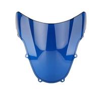 LOCKMEIHUA motorcycle windshield protector For S&UZUKI For GSX-R 1000 600 750 2000-2003 Motorcycle Screen Double Bubble Windshield Deflector Protector WindScreen (Blue)