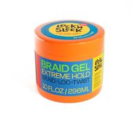 Lock'N Sleek Braid Gel Extreme Hold for Braids, Curls & Curls, No Dandruff, Controls Frizz & Controls Edges 300ml Orange 300ml (Pack of 1)