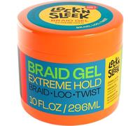 Lock'N Sleek Braid Gel Extreme Hold for Braids, Curls & Curls, No Dandruff, Controls Frizz & Controls Edges 300ml Orange 300ml (Pack of 1)