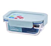 LocknLock 380ml Borosilicate Glass Food Storage Containers with Lid for Fridge, Freezer and Dishwasher, Microwave Safe up to 400°C