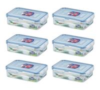 Locknlock 550Ml Rectangular Food Storage Containers Bpa-Free Leakproof Microwave & Dishwasher Safe Pack Of 6