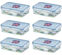 LocknLock 550ml Rectangular Food Storage Containers BPA Free Leakproof Pack of 6