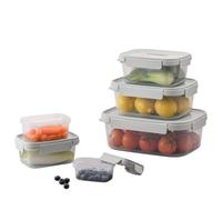 Locknlock 5Pc Stackable Food Storage Container Set Sage Green Bpa Free Airtight Leakproof Nesting Kitchen Organisation Ask Cha