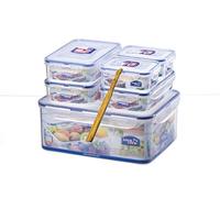 LocknLock 6pce container set - Rectangular 5.5lt with Freshness Tray/3 x 800ml/2 x 350ml