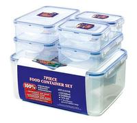 Locknlock Clear Rectangular Plastic Reusable Food Storage Container Set With Lids Pack Of 6