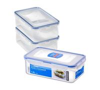 Locknlock Airtight Food Storage Container Locking Lid Bpa Free Leak Proof Microwave Freezer Dishwasher Safe 1L Pack Of 3