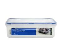 Locknlock Classic Clear Rectangular Plastic Easy Clean Reusable Airtight Food Storage Container 1.6L
