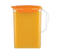 LocknLock Aqua Fridge Door Water Jug with Handle BPA Free Plastic Pitcher with Flip Top Lid Perfect for Making Teas and Juices, 3 Quarts, Orange