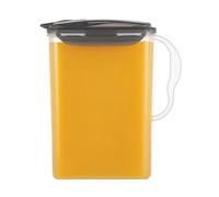 LocknLock Aqua Fridge Door Water Jug with Handle BPA Free Plastic Pitcher with Flip Top Lid Perfect for Making Teas and Juices, 3 Quarts, Gray