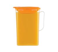 LocknLock Aqua Fridge Door Water Jug with Handle BPA Free Plastic Pitcher with Flip Top Lid Perfect for Making Teas and Juices, 2 Quarts, Orange