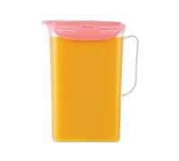 LocknLock Aqua Fridge Door Water Jug with Handle BPA Free Plastic Pitcher with Flip Top Lid Perfect for Making Teas and Juices, 2 Quarts, Pink