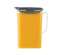 LocknLock Aqua Fridge Door Water Jug with Handle BPA Free Plastic Pitcher with Flip Top Lid Perfect for Making Teas and Juices, 2 Quarts, Gray