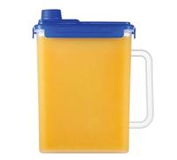 LocknLock Aqua Fridge Door Water Jug with Handle BPA Free Plastic Pitcher with Screw Top Lid Perfect for Making Teas and Juices, 1 Gallon, Blue