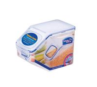 Locknlock Classic Clear Plastic Easy Clean Reusable Kitchen Caddy With Flip-Top Lid 5L