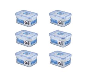 LocknLock Classic Rectangular Airtight Food Storage Container Box 470ml x 6Pack