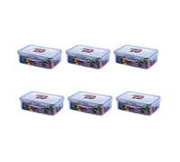 Locknlock Classic Rectangular Food Storage Container 1.6L Airtight Leak Proof Bpa Free 6 Pack
