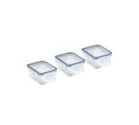 LocknLock Classic Rectangular Food Storage Containers, 180ml, Set of 3 | Airtight, BPA-free storage for snacks, dips and portion control - stackable, dishwasher, microwave & freezer safe.