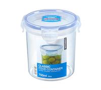 Lock & Lock HPL932D Round Storage Container - Clear/Blue, 700ml